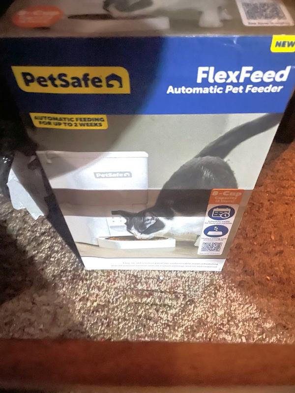 Automatic Cat Feeder With Timer – 2 Bowls, 48-Hour Schedule, 700ml Total – BPA-Free For Cats & Small Dogs – Includes Ice Pack Compartment (White) 2 thumbnail image