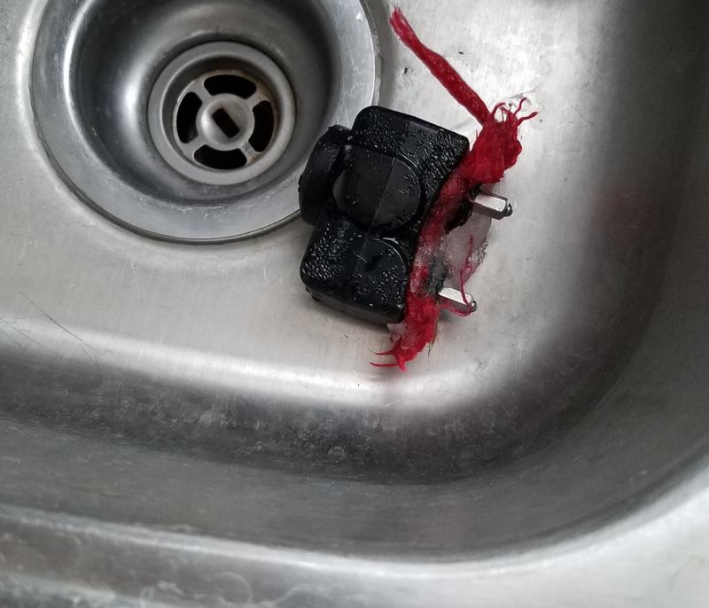 Chewed collar/good transmitter