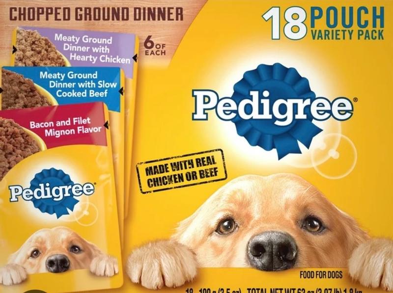 PEDIGREE Chopped Ground Dinner Adult Wet Dog Food Variety Pack 18 3.5 oz. Pouches Meijer