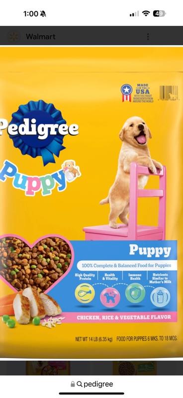 Vegetable Pedigree 33 Lb Dog Food Walmart PEDIGREE Complete