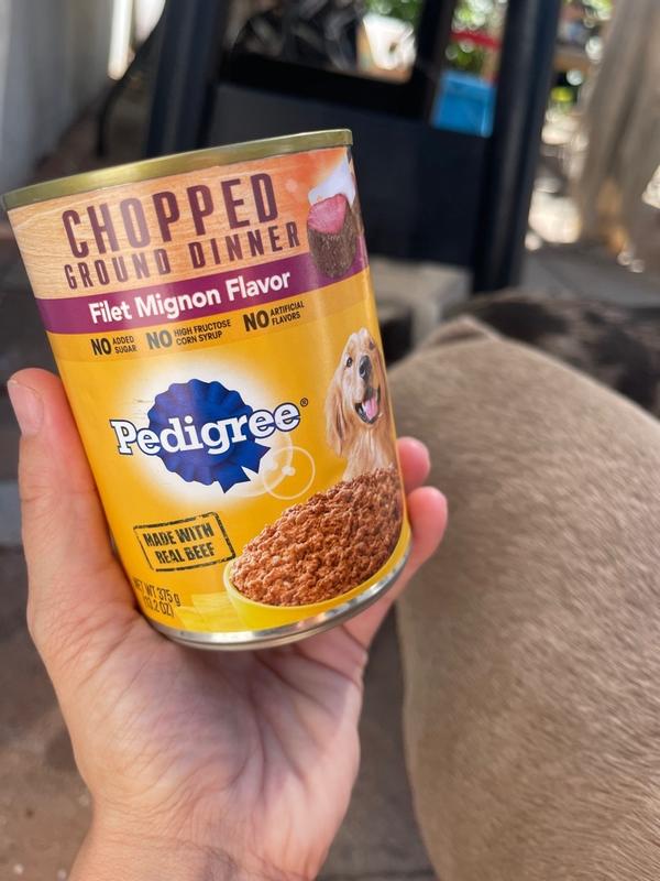 PEDIGREE Chopped Ground Dinner With Beef Canned Dog Food 13.2