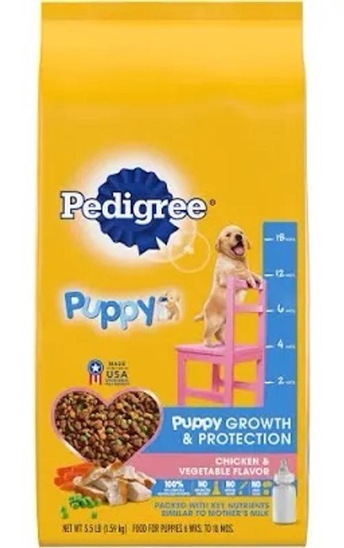 Pedigree Chicken Vegetable Flavor Puppy Growth Protection Dry Dog Food 30 lbs