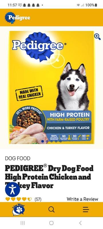 Pedigree high protein dog hotsell food review