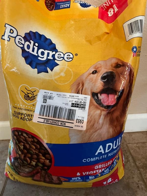 PEDIGREE Complete Nutrition Adult Dry Dog Food Grilled Steak Vegetable Flavor Dog Kibble 18 lb. Bonus Bag Meijer