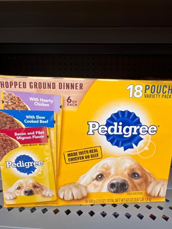 PEDIGREE Chopped Ground Dinner Adult Wet Dog Food Variety Pack