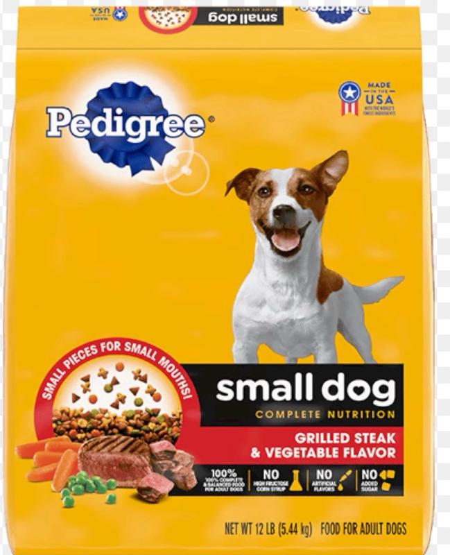 Pedigree Small Dog Complete Nutrition Small Breed Adult Dry Dog Food Grilled Steak and Vegetable Flavor Dog Kibble 3.5 lb. Bag Petco