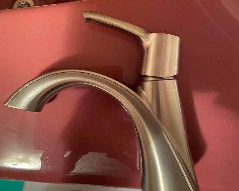 Peerless Faucet Peerless Flute Single-Hole Bathroom Faucet With 50/50 Pop-Up Drain, Single- Handle, 1.0 GPM, Lever Handle, ADA, WaterSense, Brushed Nickel - P1513LF-BN Peerless Shower Handle