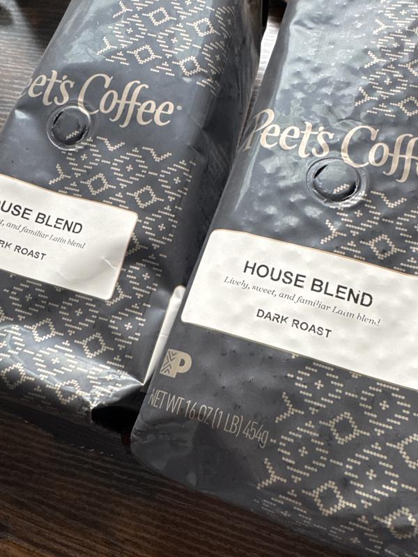 Peet's Coffee Whole Bean House Blend Coffee - Dark - 16 oz - 1 Each Peet's Coffee Whole Bean House Blend Coffee - Dark - 16 oz - 1 Each