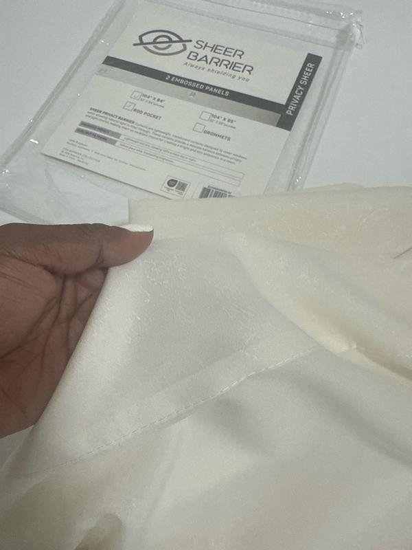 TRU-BARRIER WINDOW SOLUTIONS Sheer Barrier Privacy Rod Pocket Window ...