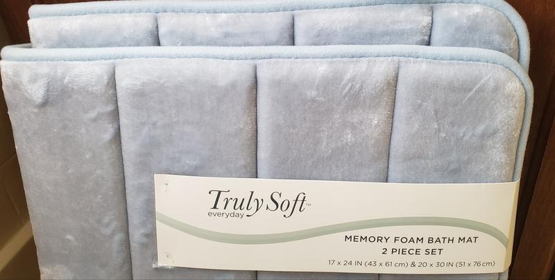 Truly Soft Memory Foam 2-pc. Bath Rug Set Grey 17x24 and 20x30