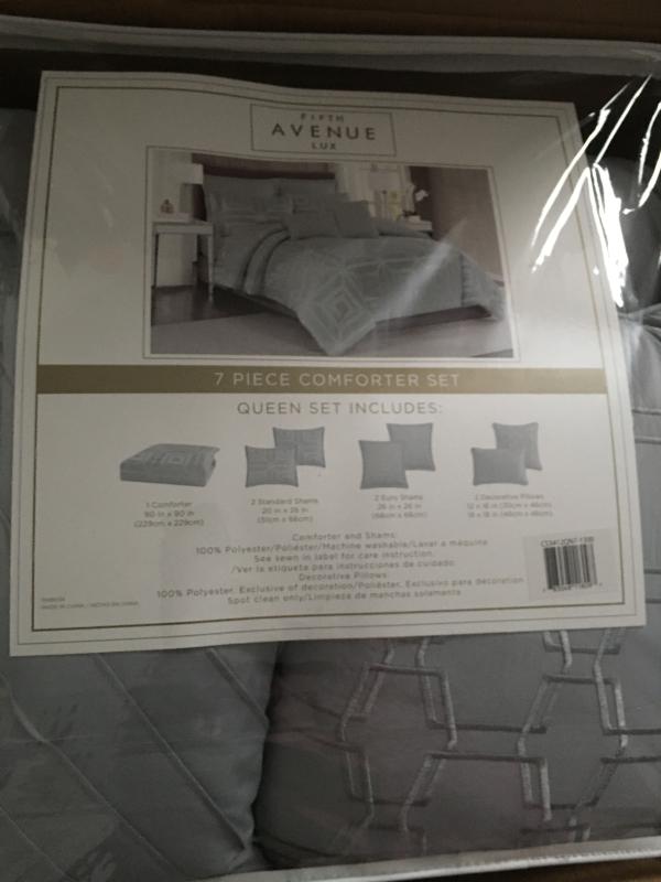 5th Avenue Lux Mayfair 7 Piece Queen Comforter Set-hhf store