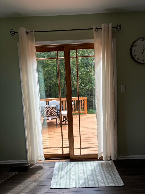 TRU-BARRIER WINDOW SOLUTIONS Sheer Barrier Privacy Rod Pocket Window ...