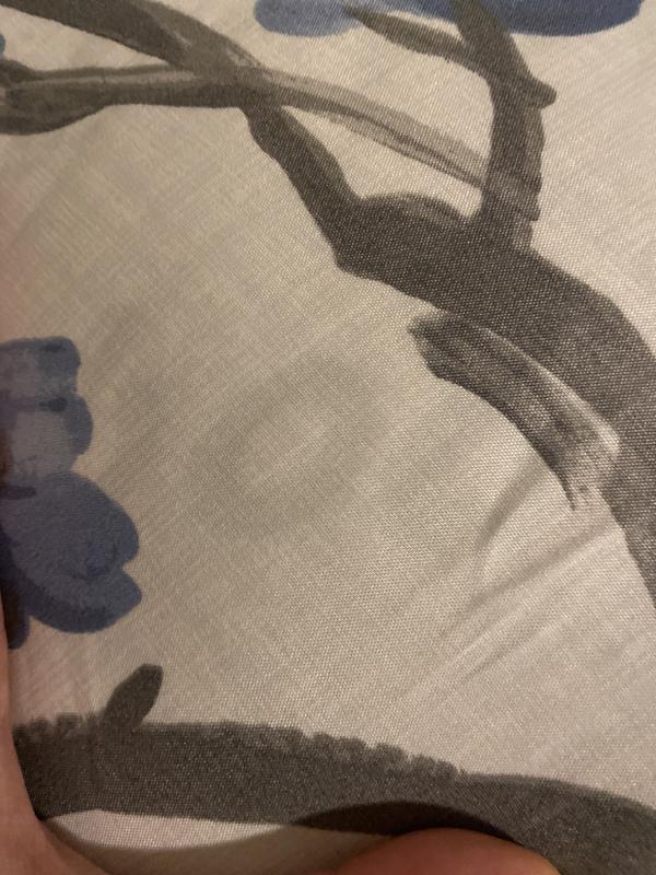 See the print on my pillow with the pillowcase on