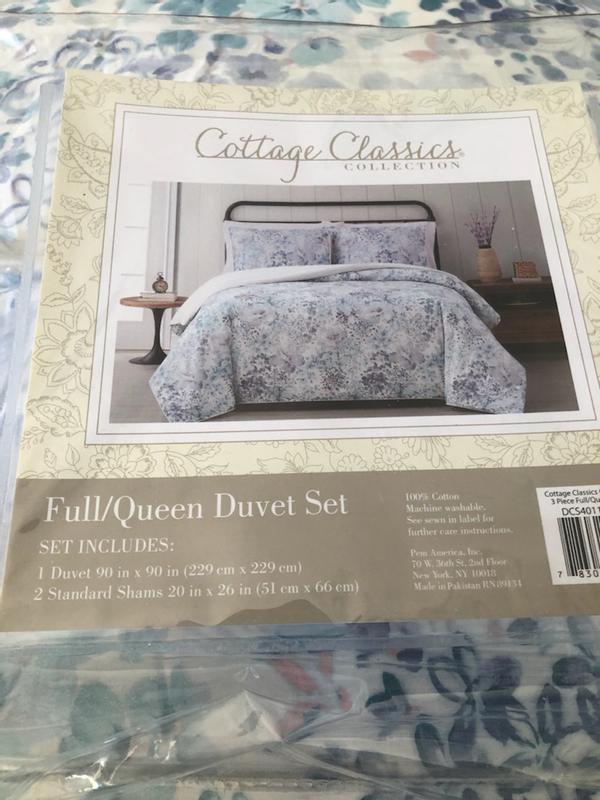 Cottage Classics® Charlotte Duvet Set in Blue | Bed Bath & Beyond