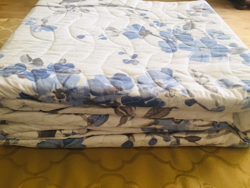 3pc King Kasumi Floral Duvet Cover Set Blue/White - Cannon
