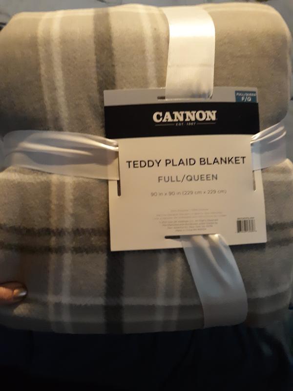I have the cannon Teddy plaid blanket  full /queen  90 in by 90 nice size
