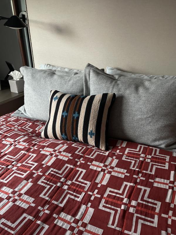 Cozy Rustic Feel with Turquoise Crosses Pillow | Pendleton