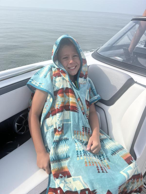 Pink Pendleton Hooded Towel for Kids