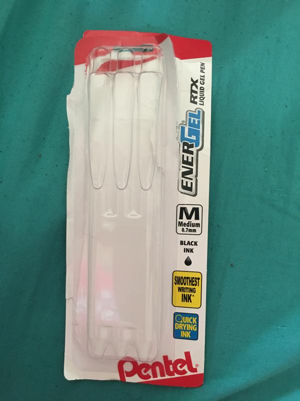 Pentel EnerGel RTX Liquid Gel Pen, Med, 0.7mm, 12 pack