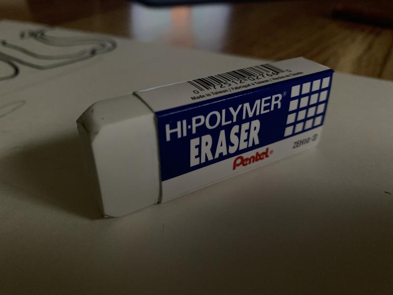 Pentel Hi-Polymer Eraser - Super XL, White
