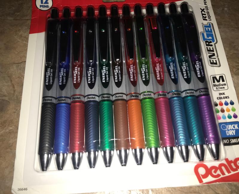 Energel Rtx Retractable Liquid Gel Pen 0 7mm Medium Line Assorted Pentel Of America Ltd