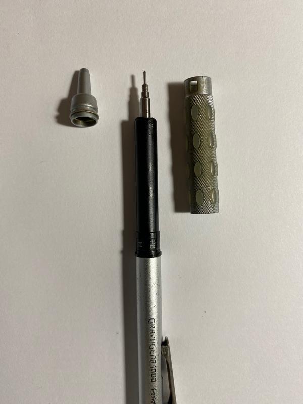 Pentel GraphGear 1000 Mechanical Pencil, (0.5mm), Black Barrel, 1 Each  (PG1015A), Metallic Grey