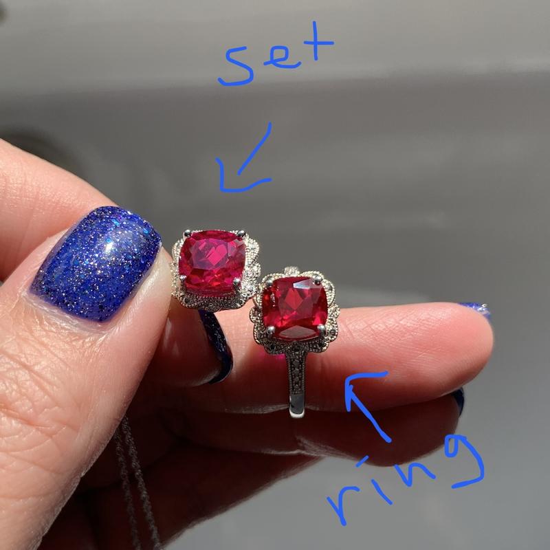 STERLING RUBY CHRON 美品 KARMA Cushion-Cut Lab-Created Ruby Vintage-Style Pendant and