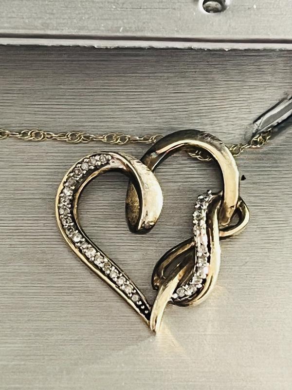 Dazzlingrock Collection 0.15 Carat Diamond Heart Pendant - Sterling Silver, Perfect For Mothers Day - View #5