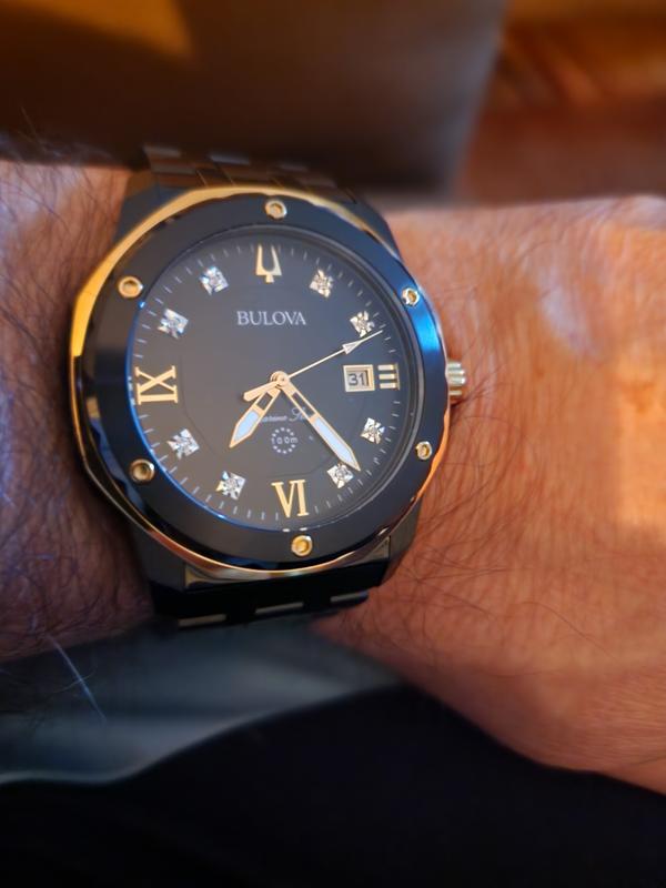 Men's Bulova Marine Star Diamond Accent Two-Tone IP Watch
