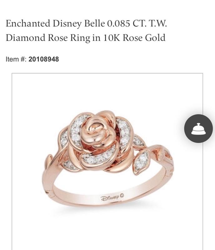 Enchanted Disney Belle Diamond Accent Rose in Glass Dome Pendant in  Sterling Silver and 10K Rose Gold - 24, Peoples Jewellers