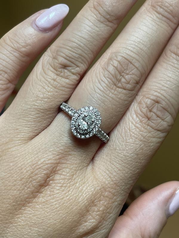 Vera wang love oval engagement ring sale