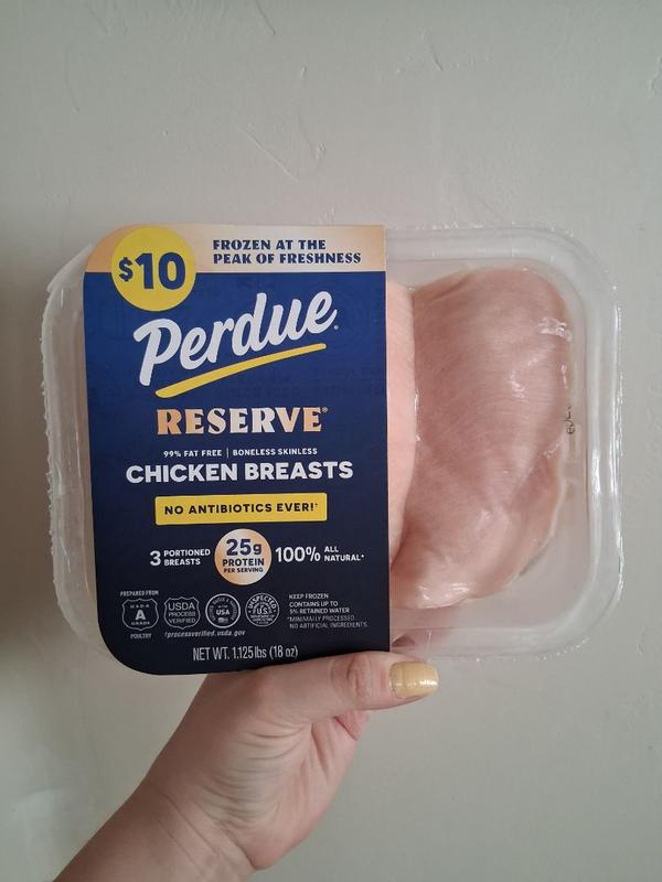 PERDUE® RESERVE™ Frozen Boneless Skinless Chicken Breast, 3 Count