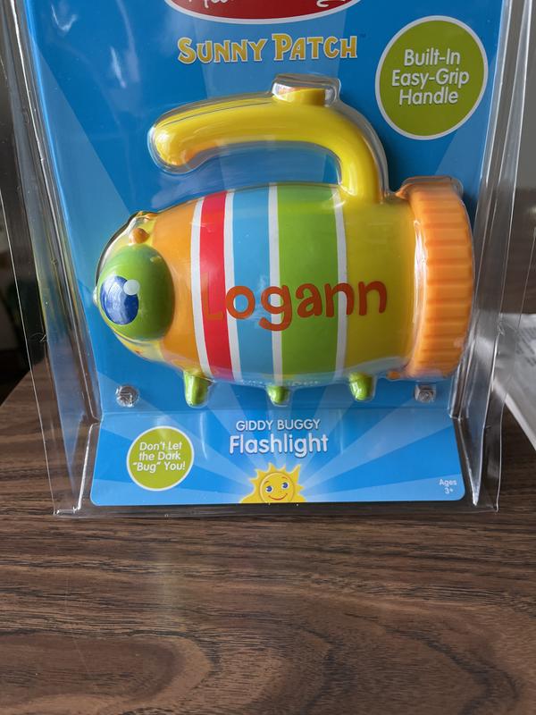 Let's Make Memories Melissa & Doug Giddy Buggy Flashlight Cute Characters Personalized with Name 