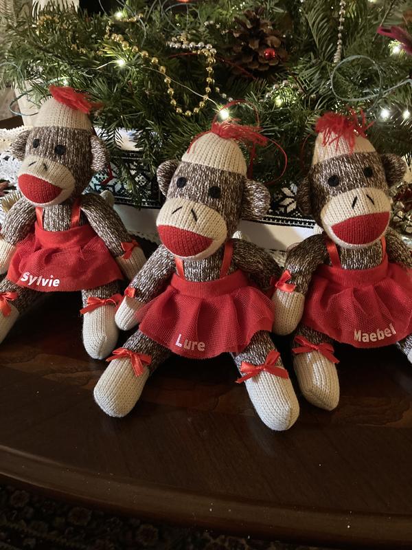 Personalized sock monkey christmas hot sale stocking