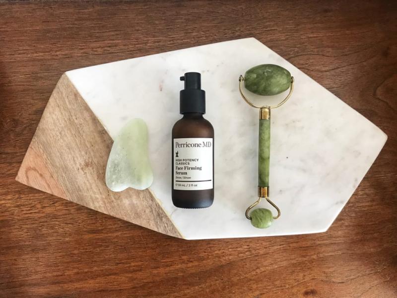 Serum + Jade Roller + Gua Sha
