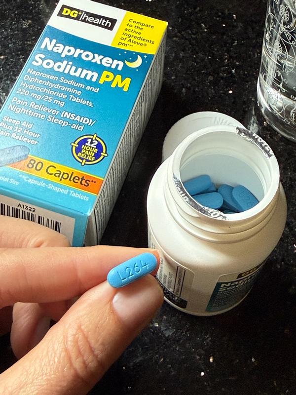 Buy DG Health Naproxen Sodium PM Caplets, 80 ct from Dollar