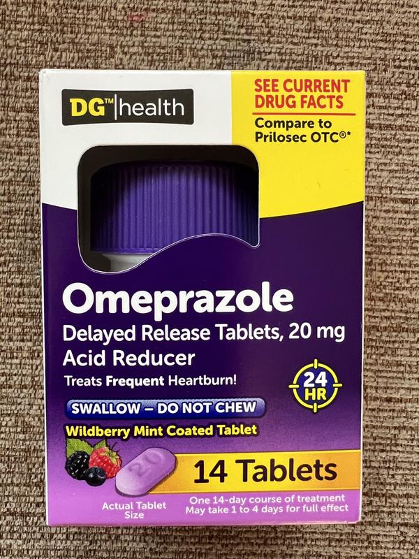 Buy DG Health Omeprazole Delayed Release Acid Reducer, 20 mg