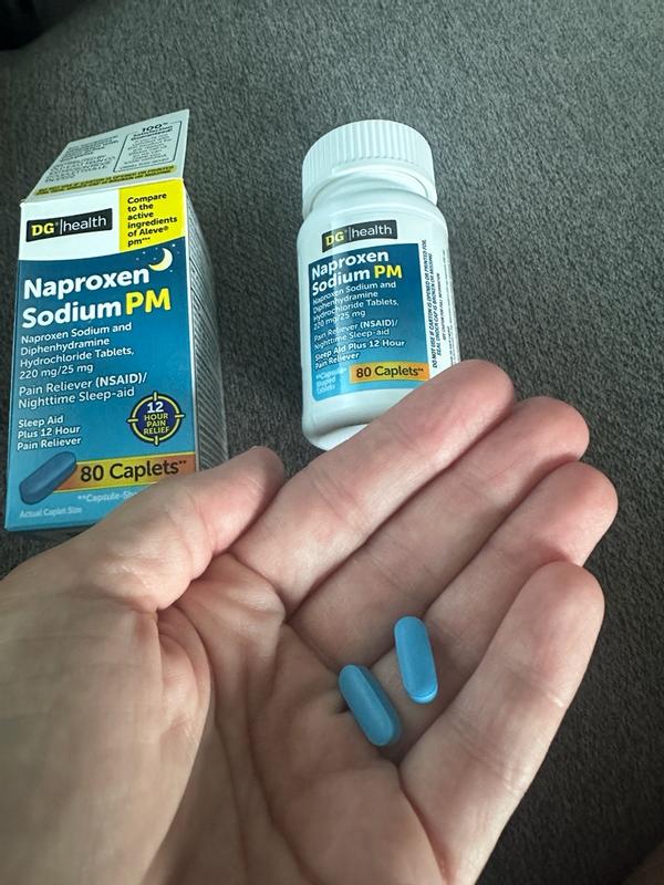 Buy DG Health Naproxen Sodium PM Caplets, 80 ct from Dollar