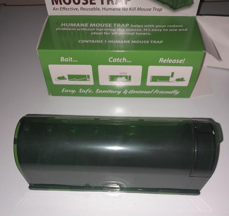 Humane Mouse Trap - Live Traps for Indoor Use - Non-Kill and Pet Safe - Reusable and Eco-Friendly - Catch and Release Mouse Trap - Green