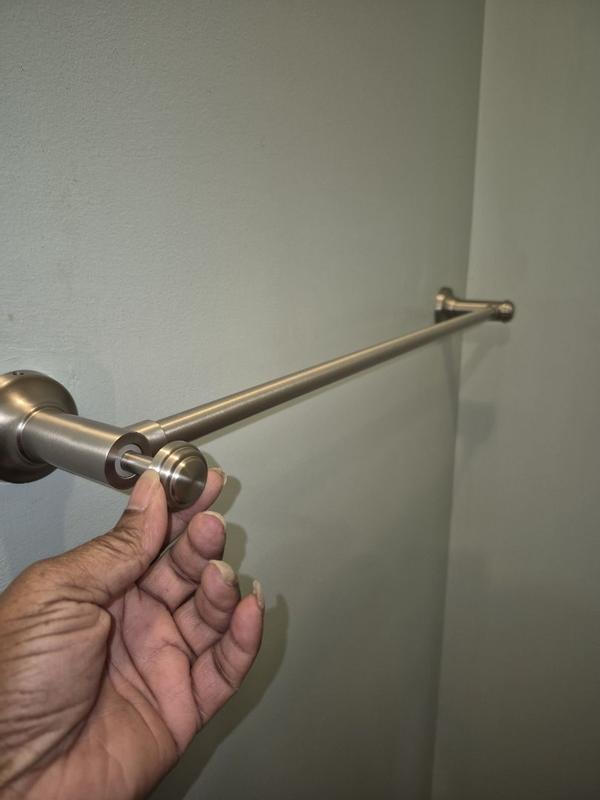 Pfister Visalia Bath Towel Bar For Bathroom, 18-Inch, Wall-Mounted, Screw-In, Spot Defense Brushed Nickel Finish Btbvsl1gs