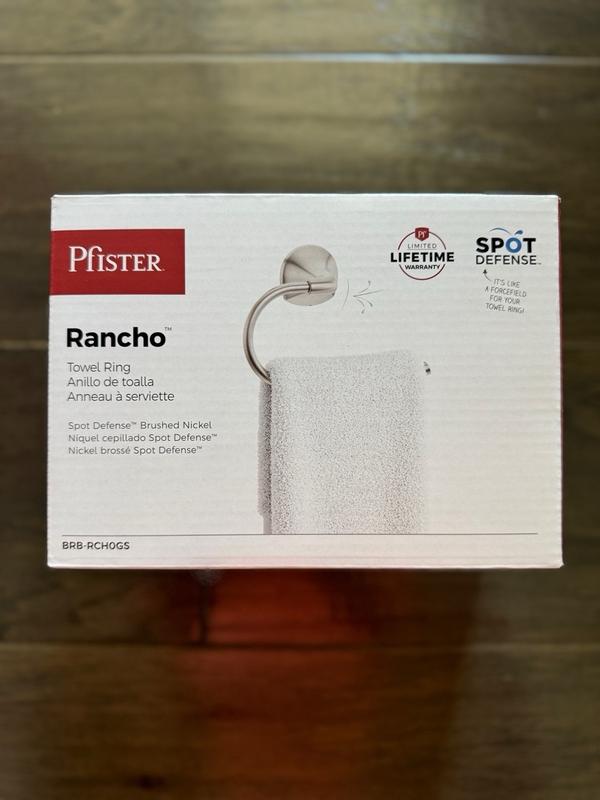 Pfister Rancho Polished Chrome Wall Mount Single Towel Ring BRB-RCH0C ...