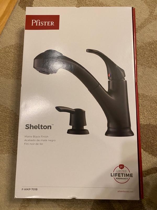 Pfister Shelton Polished Chrome Single Handle 2024 Mid-arc Kitchen Faucet with Spray