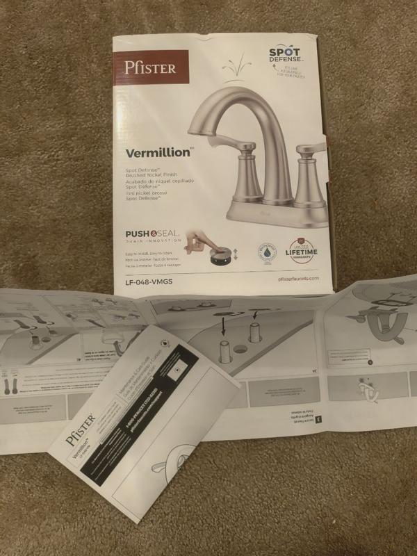 Spot Defense Brushed Nickel Vermillion LF-048-VMGS 2-Handle 4