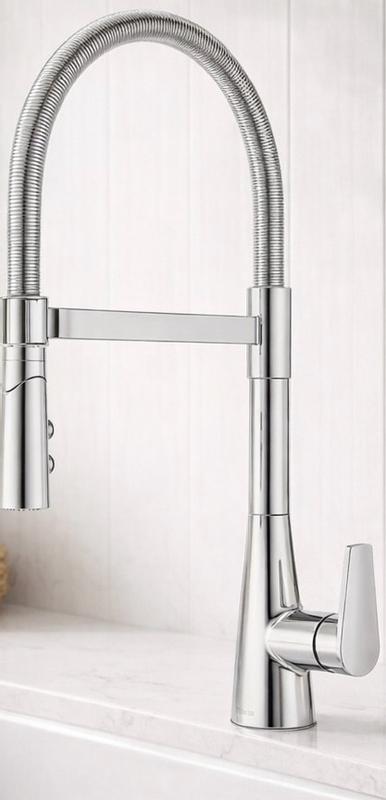 Polished Chrome Ashbourne F-529-7ABNCC 1-Handle Culinary Pull-Down