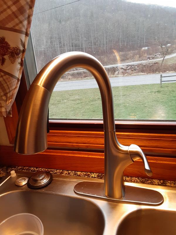 Spot Defense Stainless Steel Ladera F 529 7lrgs 1 Handle Pull Down Kitchen Faucet Pfister Faucets