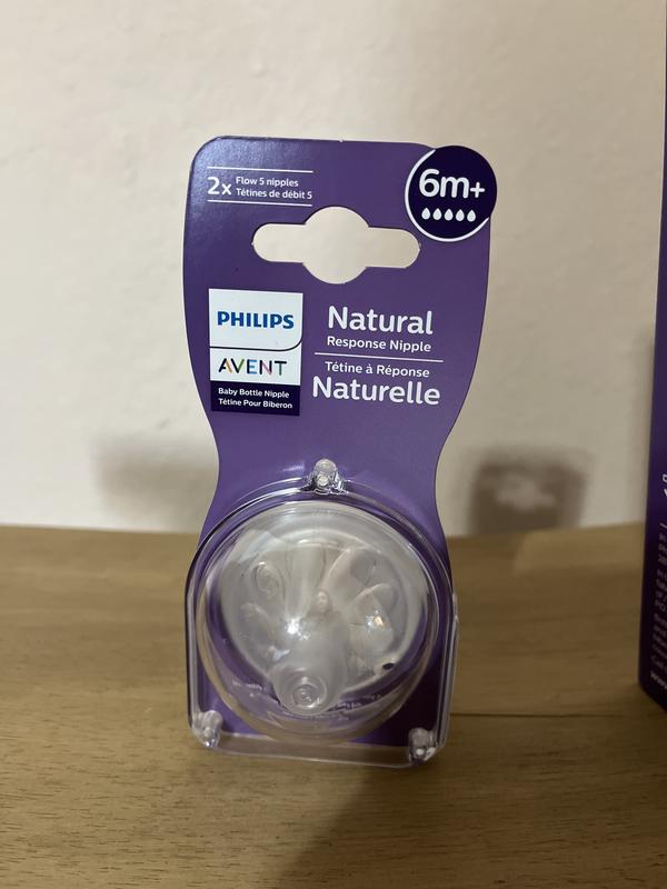 Philips Avent Natural Nipple Newborn Flow - Paquete de 6