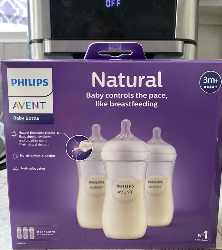 Philips Avent Natural Response Baby Bottle 3m+ 330ml (11 oz)