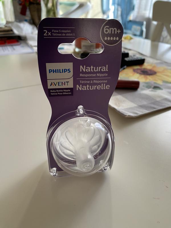 Philips Avent Lot de 2 Tétines Anti-colic 1 Trou - Débit Nouveau