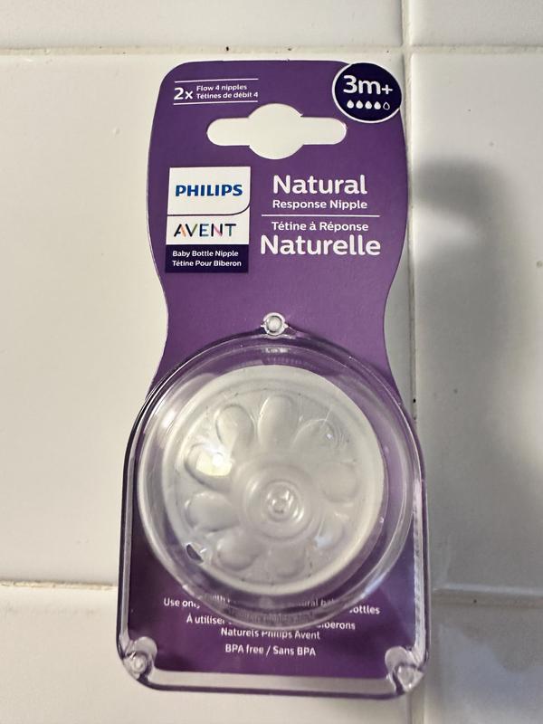 Philips AVENT Natural Response Nipple 2x Flow 4 Nipples 3m+