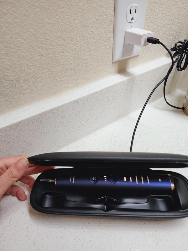 Inside the travel case